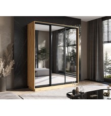 Шкаф-купе Тринити New 1800 Дуб Крафт три зеркала
