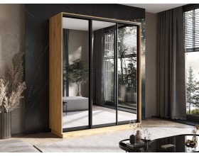 Шкаф-купе Тринити New 1800 Дуб Крафт три зеркала