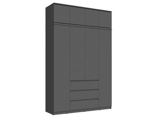 Челси Антресоль к шкафу 1600 Графит, Графит