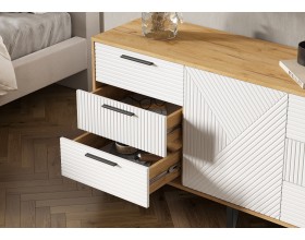 Флэш Комод 1500 Браш Вайт, Дуб Крафт