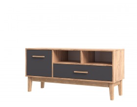 Кельн Тумба ТВ 1200 Графит, Дуб Крафт