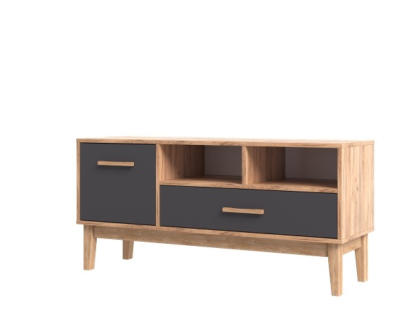 Кельн Тумба ТВ 1200 Графит, Дуб Крафт