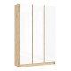 Келвин Шкаф 3-створчатый 1500 Белый Глянец, Дуб Крафт вставка крафт