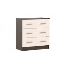 Бася Комод 3 ящика Дуб беленый, Венге