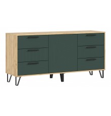 Флэш Комод 1500 Браш Мени Грин, Дуб Крафт