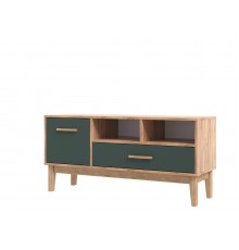 Кельн Тумба ТВ 1200 Изумрудный, Дуб Крафт