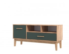 Кельн Тумба ТВ 1200 Изумрудный, Дуб Крафт