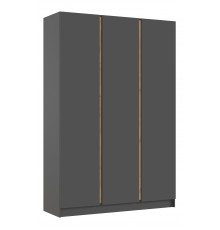 Келвин Шкаф 3-створчатый 1500 Графит, Графит вставка крафт