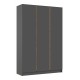 Келвин Шкаф 3-створчатый 1500 Графит, Графит вставка крафт