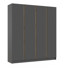 Келвин Шкаф 4-створчатый 2000 Графит, Графит вставка крафт
