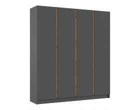 Келвин Шкаф 4-створчатый 2000 Графит, Графит вставка крафт