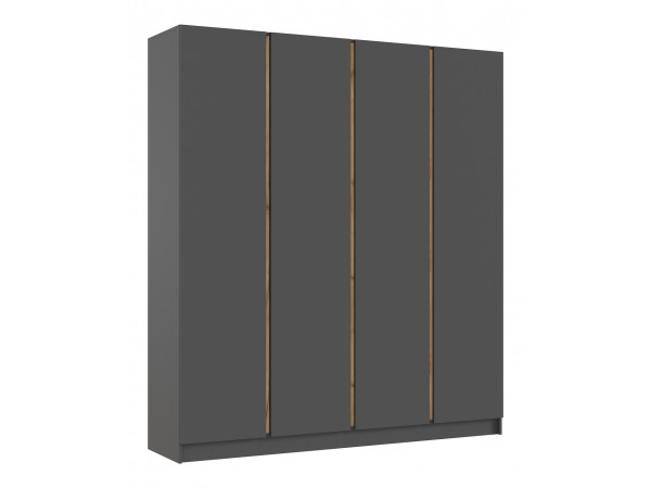 Келвин Шкаф 4-створчатый 2000 Графит, Графит вставка крафт