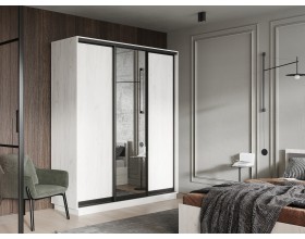 Шкаф-купе Тринити New 1800 Дуб Крафт Белый одно зеркало