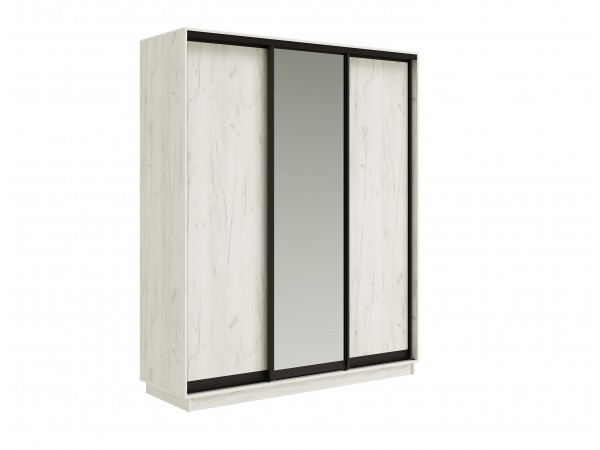Шкаф-купе Тринити New 1800 Дуб Крафт Белый одно зеркало