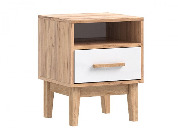 Кельн Тумбы прикроватные 2 шт. Белый Глянец, Дуб Крафт