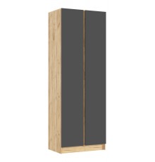 Келвин Шкаф 2-створчатый 800 Графит, Дуб Крафт вставка крафт