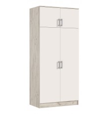 Шкаф 2-створчатый штанга+полка Кашемир, Дуб Крафт серый