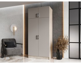 Шкаф 2-створчатый штанга+полка Кашемир, Дуб Крафт серый