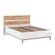 Кельн Кровать 1,4м Белый Глянец, Дуб Крафт