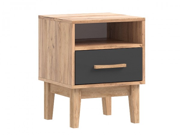 Кельн Тумбы прикроватные 2 шт. Графит, Дуб Крафт