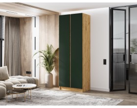 Келвин Шкаф 2-створчатый 800 Изумрудный, Дуб Крафт вставка крафт