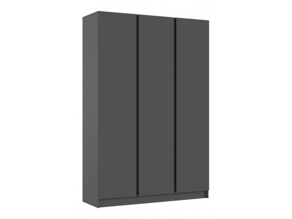 Келвин Шкаф 3-створчатый 1500 Графит, Графит вставка чёрная