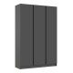 Келвин Шкаф 3-створчатый 1500 Графит, Графит вставка чёрная