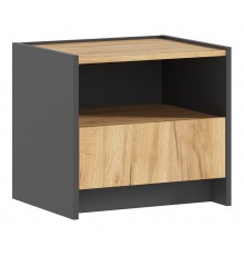 Остин Тумбы прикроватные 2 шт. Дуб крафт, Графит