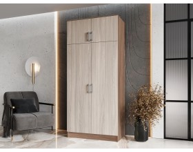 Шкаф 2-створчатый штанга+полка Ясень шимо светлый, Ясень шимо темный