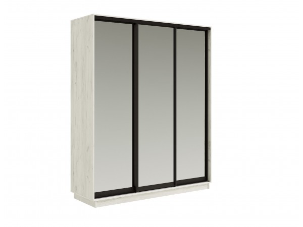 Шкаф-купе Тринити New 1800 Дуб Крафт Белый три зеркала