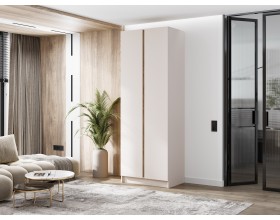 Келвин Шкаф 2-створчатый 800 Кашемир, Кашемир вставка крафт