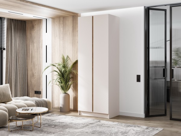 Келвин Шкаф 2-створчатый 800 Кашемир, Кашемир вставка крафт