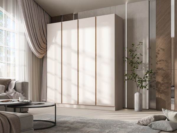 Келвин Шкаф 4-створчатый 2000 Кашемир, Кашемир вставка крафт