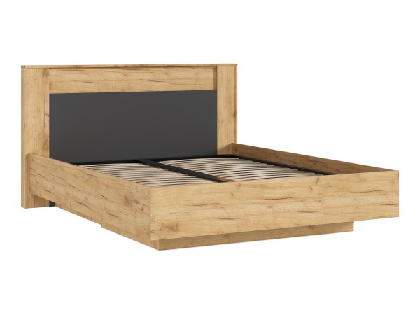 Остин Кровать парящая 1,6м Дуб крафт, Графит
