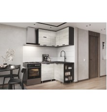 ЛДСП Кухня Рио NEW 1,2х1,2м 490 исп.1 Компоновка №6 Дуб Крафт Белый, Графит, Кастилло темный