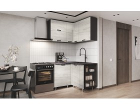 ЛДСП Кухня Рио NEW 1,2х1,2м 490 исп.1 Компоновка №6 Дуб Крафт Белый, Графит, Кастилло темный