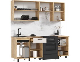 Кухня Бьянка 2,1м Кашемир, Дуб Крафт, Дуб вотан