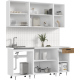 ЛДСП Кухня Рио NEW 1,8м 490 Дуб Крафт, Белый, Антарес