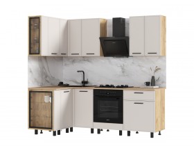 Кухня Бьянка 1,2х2,2м Кашемир, Дуб Крафт, Дуб вотан