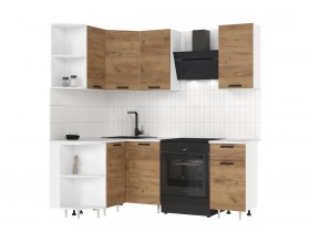 ЛДСП Кухня Рио NEW 2,0х1,3м 490 Дуб Крафт, Белый, Антарес