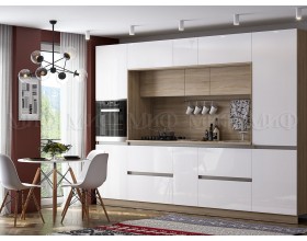 Кухня Карина 3,25м Компоновка №3 Белый глянец, Сонома