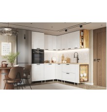 ЛДСП Кухня Рио NEW 1,8х2,0м 490 исп.2 Компоновка №6 Белый глянец, Дуб Крафт, Дуб вотан