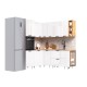 ЛДСП Кухня Рио NEW 1,8х2,0м 490 исп.2 Компоновка №6 Белый глянец, Дуб Крафт, Дуб вотан