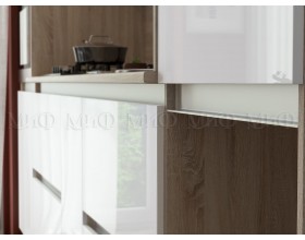 Кухня Карина 3,25м Компоновка №3 Белый глянец, Сонома
