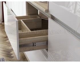 Кухня Карина 3,25м Компоновка №3 Белый глянец, Сонома