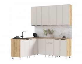Кухня Николь 1,8х2,0/900м Кашемир, Дуб Крафт, Дуб вотан