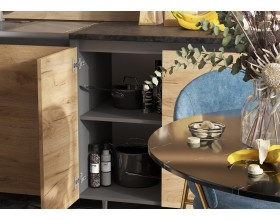 Кухня Челси 2,0м Дуб Крафт, Графит, Кастилло темный