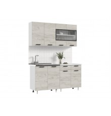 ЛДСП Кухня Рио NEW 1,6м 490 Дуб Крафт Белый, Белый, Антарес
