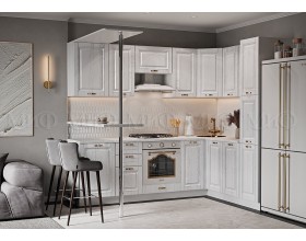 Кухня Престиж 2,5*1,8м Белый матовый, Белый, Антарес