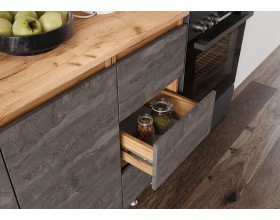 Кухня Челси 2,0м Железный камень, Дуб Крафт, Дуб вотан